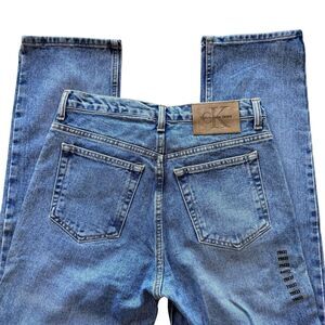 Calvin Klein Mom Jeans Vintage 90s Y2k Easy Fit Tapered Leg Blue Size 29 NEW